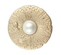 Tokiso 20/25/30mm 10PCS Gold Large Round Zinc Alloy Pearl Buttons for Sewing, Cardigans, Coats & More