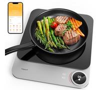 TOKIT 2100W Portable Induction Cooktop with App - Single Electric Induction Stove Hot Plate with 99 Power Levels/4H Timer/20mm Ultra-Thin Countertop Burner, Glass Ceramic Plate, Easy to Clean