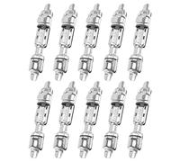 Tokiudeeir 10pcs Steel Fishing Reel Holder, Silver, Holds 10 Reels, 12.5cm x 1.8cm, Fishing Tackle