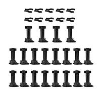 Tokiudeeir 20Pcs Furniture Feet Adjustable Cupboard Foot Leg Unit Cabinet Legs with Kick Board Clips for Kitchen Bathroom Cabinet