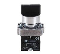 Tokiudeeir 22mm Latching 2 NO 3-Position Rotary Selector Select Switch ZB2-BE101C Black