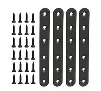 Tokiudeeir 4 PCS Flat Straight Bracket Stainless Steel Mending Plate for Wood Metal Repair Joining Bracket for Furniture Wooden