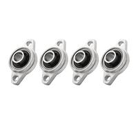 Tokiudeeir 4Pcs KFL001 12mm Zinc Alloy Self Aligning Pillow Block Flange Bearing Rhombic Bearing Housing