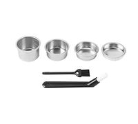 Tokiudeeir 51mm Stainless Steel Coffee Filter Basket for 1/2/4 Cup Espresso Bottomless Portafilter, Includes Blind Filter