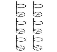 Tokiudeeir Wine Wall Holder, 6 Pack Wall Mounted Wine Rack, Metal Wine Bottle Display Holder for Wine Storage Wall Wine Theme Decor