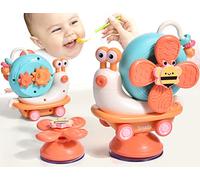 Tokiyis Baby Toys 6-12 Months,High Chair Suction Cup Spinner Snail Toys,Montessori Toys for 1 2 3 Years Old,Active Rotary Toys for Children Suction Cups,Bath Toys for Toddler Boys Girls Birthday Gift