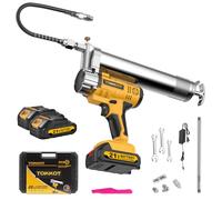 TOKKOT Electric Grease Gun,20v Professional High Pressure Cordless Grease Guns,10000psi,2 Battery Kit with Carrying Case