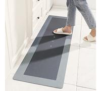 TOKLYUIE Super Absorbent Bath Mat Non Slip Anti Mould Quick-Drying Bathroom Mat Simple Kitchen Door Mat Machine Washable Large Living Room Carpet(45 x 150 cm, Rectangle Blue)