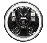 ToKnoMe 5-3/4 5.75 inch LED Headlight Halo DRL Compatible with Harley Davidson Dyna Sportster Iron 883 1200 Low Rider XLH883 Super Glide Softail Custom XLH1200 Forty-Eight SuperLow(Black)