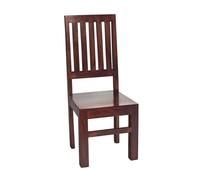 Toko Dark Mango Slat Back Chair (Set of 2) - Solid Mango Wood - L46 x W45 x H109 cm Indian Hub Brown One Size