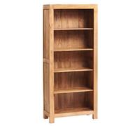 Toko Light Mango Large Open Bookcase - Solid Mango Wood - L34 x W75 x H175 cm Indian Hub Brown One Size
