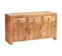 Toko Light Mango Large Sideboard - Solid Mango Wood - L45 x W135 x H75 cm Indian Hub Brown One Size