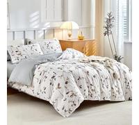 Tokokimo Bedding 4 Piece Double Bedding Set - Soft Microfiber Double Duvet Set with Fitted Shee (1x Duvet Cover, 2x Pillowcases, 1x Fitted Sheet)