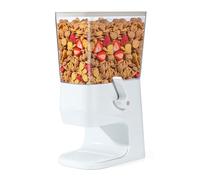 Tokokimo Cereal Dispenser Containers, Cereal Storage Containers - Not Easy to Crush Food, Dry Food Dispenser for Cornflakes, Candy, Nuts, Beans, Granola, (White 3.2 L)