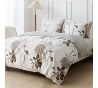 Tokokimo Double Duvet Cover Set Floral Bedding - Sunflower Pattern Print Double Duvet Set (1x Quilt Cover, 2x Pillowcases) Soft Microfibre Bedding Bed Set 200x200 cm, Sunflower
