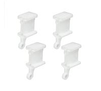 TOKPLNU Curtain Rail End Stops White for Flexible Bendable Curved Track, 4pcs