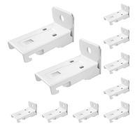 TOKPLNU Curtain Rail Track Wall Mounted Brackets for Flexible Bendable Curved Curtain Rail System, Stainless Steel, 10 Pcs