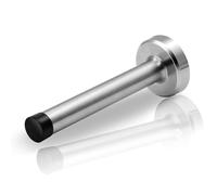 TOKPLNU Door Stoppers, 5Inch Long Door Stop Wall Mounted Silver Door Stops Heavy Duty Stainless Steel Doorstop with Sound Dampening Rubber Tip, Modern Tall Door Stoppers for Skirtings, 1Pack