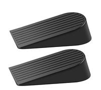 TOKPLNU Door Stoppers, Extra Large Door Wedge Rubber Door Stop Heavy Duty Black Door Wedges Stoppers for Floor, Non Slip Doorstop, 2Pack