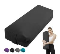 TokSay Yoga Bolster Pillow - Extra Firm & Supportive for Yin, Restorative, and Prenatal Yoga - Soft, Durable, and Machine Washable (Black)