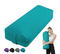TokSay Yoga Bolster Pillow - Extra Firm & Supportive for Yin, Restorative, and Prenatal Yoga - Soft, Durable, and Machine Washable (Green)