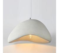 TOKTOP Pendant Light Vintage Creativity, Cement Lampshade Decoration Chandelier E27 White Ceiling Light for Living Room, Kitchen, Dining Room, Bedroom, 40 cm