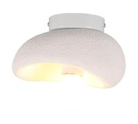 TOKTOP Vintage Creativity Ceiling Light Fixture E27 Retro Pendant Light White Concrete Lampshade Decoration Ceiling Lighting for Living Room Kitchen Bedroom 20 cm