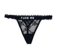 ToKuaigo Personalized Thongs with Name - Custom Thong with Name, Personalized Gifts, Customized DADDY Thongs Funny Underwear, Black M Fuxx, One size