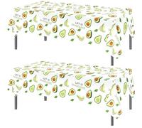 TOKYMOON 2 Pack of Disposable Fruit Avocado Themed 54x87In Tablecloths Party Wedding Picnic Banquet Table Cover for Kids Baby Shower Avocado Themed Mexican Fiesta Birthday Party Supplies