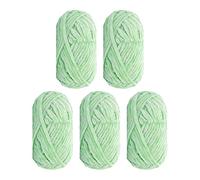 TOKYMOON 5 Pack Super Soft Chenille Velvet Yarn Thick Warm Crochet Knitting Yarns for Art Knitting Doll DIY Bag Sweater Crafts 500g