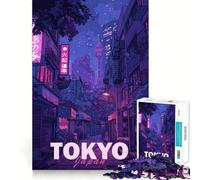 Tokyo Aesthetic City Jigsaw Puzzle for Adults 1000 Pieces Smart Game Tension Relief Pattern Assembly Heartfelt Gift 38x52cm