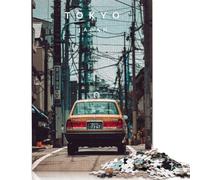 Tokyo And Taxi Puzzle Rectangular Paper Board 100% Recycled Cardboard Jigsaw Puzzle for Adult Children's Day 1000pcs (75x50cm)