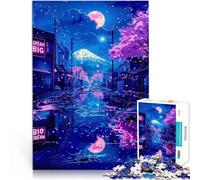 Tokyo anime aesthetic moonteenagers Puzzles 1000 Piece Jigsaws Staycation Kill time with Fully Interlocking Randomly Shaped Pieces 38x26cm