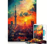 Tokyo Art Poster Jigsaw Puzzles 1000 Pieces for Teenagers Mind Skill Toy Casual Fun Design Assembly Stylish Gift 50x75cm