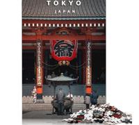 Tokyo Asakusa Pray Puzzle Rectangular Paper Board 100 Percent Recycled Cardboard Jigsaw Puzzle for Adult Children 1000pcs (38x26cm)