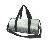 Tokyo Bird Eye View Print Round Duffel Bag, Canvas Overnight Travel Tote Bag, Waterproof and Tear-Resistant.Foldable Weekend Travel Bag