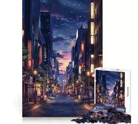 Tokyo by Night Jigsaws 1000 Pieces for Adults Mind Exercise Toy Stress Relief Design Assembly Elegant Gift 38x26cm