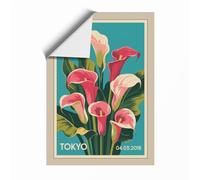 Tokyo Calla Lilies Botanical Unframed Wall Art Print A2 (59.4×42cm), Wall Decor for Living Room, Bedroom, Office & Home, Art Gift
