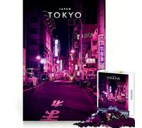 Tokyo City Japan Jigsaw Puzzles 1000 Piece for Adults Thinking Skill Relaxed Leisure Neat Edges Perfect Xmas (38x26cm)