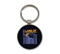 Tokyo City Land of the Rising Sun Japan, Keychain, Glass Round Design, Custom Keyring