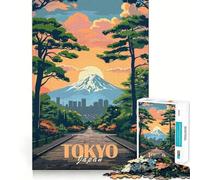Tokyo City Minimalist Hard Jigsaw Puzzle for Adults 1000 Pieces Boost Recall Calm Escape Tight Edge 50x75cm