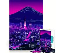 Tokyo City Neon Cyberpunk 1000 Piece Jigsaws for Teenagers Puzzle Logic Toy Together Fun Precision Cut Stylish Gift 38x26cm