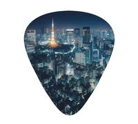 Tokyo City Printed Guitar Picks 12-Piece Set - Comfortable, Versatile Plectrum for All Guitar Styles & Players