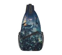 Tokyo City Printed Sling Bag Crossbody Backpack for Men Women, Versatile Casual Shoulder Chest Bag for Running Hiking Cycling Travel Work