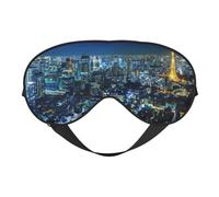 Tokyo City Printing Reversible Design Sleep Mask, Ideal for Camping, Meditation & Shifts, Snug Fit,No Light Leakage