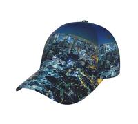 Tokyo Cityprint Stylish Unisex Sports Baseball Cap,Adjustable Summer Golf Cap,for Daily,Outdoor Sports Black