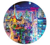 Tokyo Cityscape Jigsaw Puzzle for Adults 1000 Piece Jigsaw Puzzle Night Lights Paper Relaxation Gift 1000pcs (67.5x67.5cm)