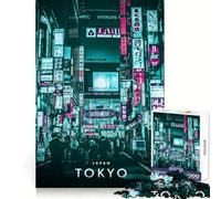 Tokyo Cyberpunk in Japan 1000 Pieces Puzzles for Teenagers Analytical Skill Quiet Fun Tight Join Chic Xmas Gift (38x52cm)