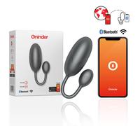 Tokyo Delight Pink Vibrating Egg 7.5x3.2cm with Free App Control, Width 3.2 cm, Length 7.5 cm, Color Black