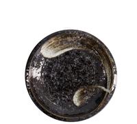 Tokyo Design Studio Arahake Round Plate 14cm - 14 X 2.2, Black/Brown